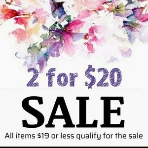 2 for $20 sale!